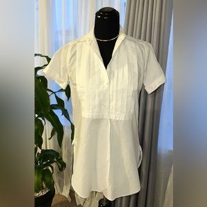 Alara Women’s Modern Short Sleeve Blouse With Button Closure Size Small